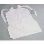 Bibs, Plastic Disposable with Ties, 16"x24"