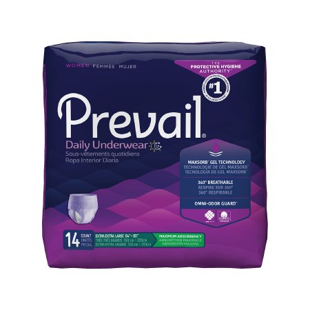 Prevail For Women Daily Underwear, 2X-Large, Heavy Absorbency