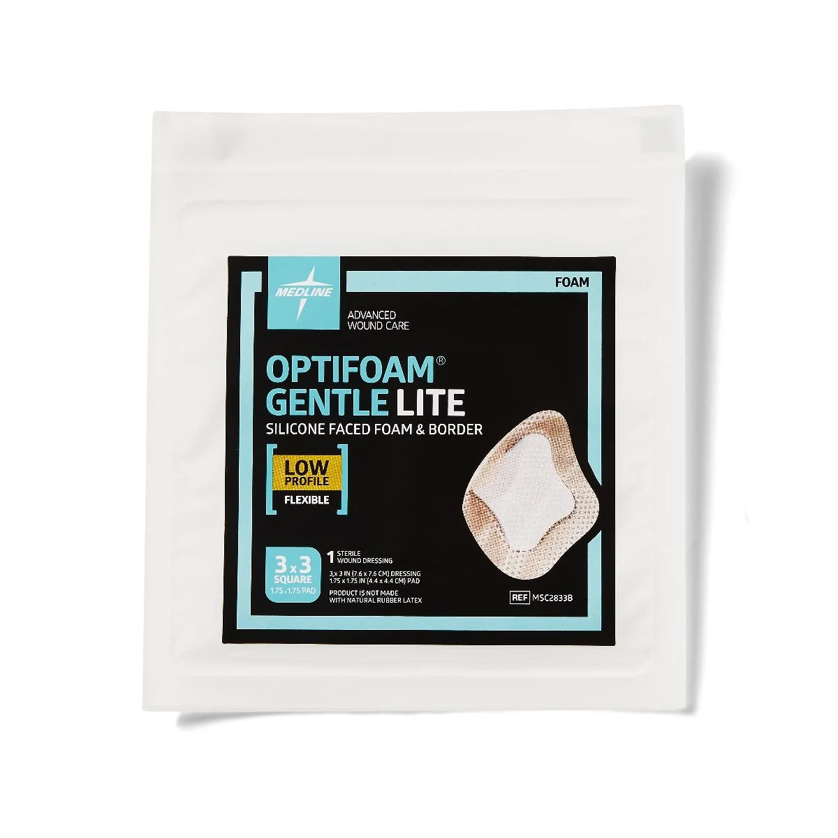 Optifoam Gentle Lite Foam Dressings,1.75 X 1.75  HomeSupply
