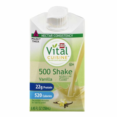 Vital Cuisine 500 Shake, Vanilla Flavor, 8.45 oz. Carton, Case of 27