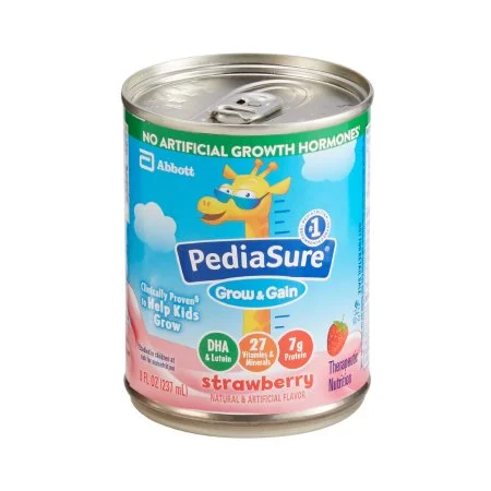 PediaSure Grow & Gain Pediatric Formula, Strawberry, 8 oz. Can, Case of 24