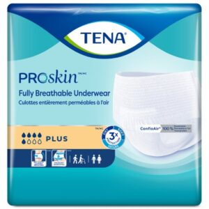 TENA ProSkin Plus Protective Incontinence Underwear, Moderate Absorbency, Large, Pack of 18