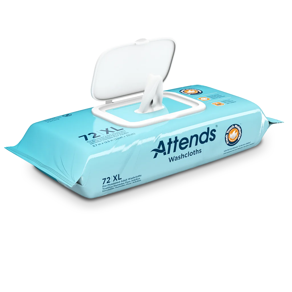 Attends Personal Wipes, Scented, Soft Pack with Reclosable Lid, Case of 864