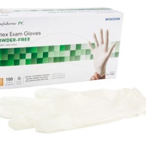 McKesson Confiderm Latex Exam Gloves, X-Small, NonSterile, Standard Cuff Length, Case of 1000