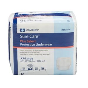 SureCare Protective Pull On Underwear with Tear Away Seams, 2XL, Case of 48
