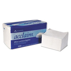 Acclaim Napkins - 1ply 12.5" by 11.5" white 6000 ct. Case of 6000