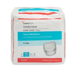 SureCare Protective Pull On Underwear with Tear Away Seams, X-Large, Heavy Absorbency, Case of 56