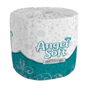 Angel Soft Professional Series 2-Ply Toilet Tissue, Standard Size Cored Roll, Case of 80
