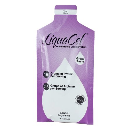 LiquaCel Liquid Protein Supplement, Grape Flavor, 1 oz. Individual Packet
