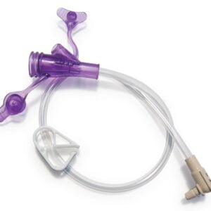 MiniONE 12 Inch Feed Set, Right Angle Connector with Y-Port Adapter