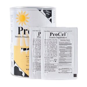 ProCel Whey Protein Supplement Powder, Unflavored, 6.6 Gram Packet, Case of 250