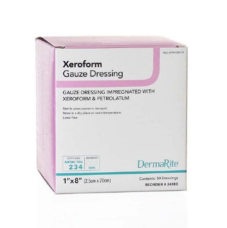 1X8 Inch Gauze Dressing Impreganted with Xeroform and Petrolatum Box of 50 1 1X8 Inch Gauze Dressing Impreganted with Xeroform and Petrolatum Box of 50