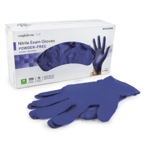 McKesson Confiderm 3.0 Nitrile Exam Gloves, Medium, NonSterile, Standard Cuff Length, Case of 2500