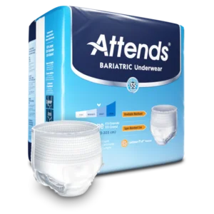 Attends Bariatric Pull On Underwear with Tear Away Seams, 2X-Large, Pack of 12