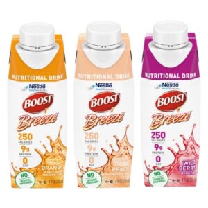 Boost Breeze Variety Pack, 8oz Reclosable Carton, Nestle Nutritional Drink, Case of 24