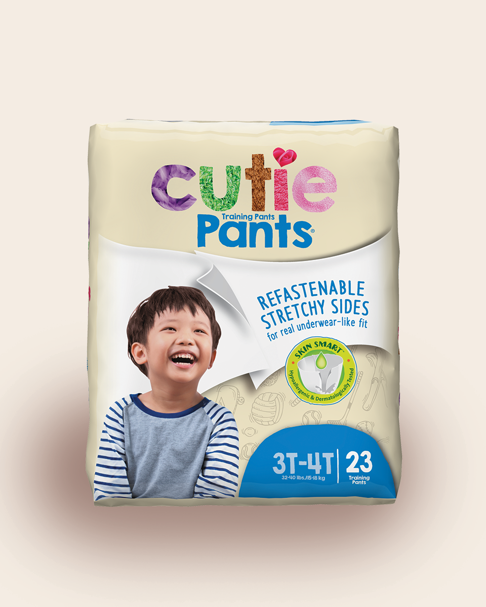 Cuties Boy Training Pants, 3T-4T, 32-40 lbs, Pack of 23