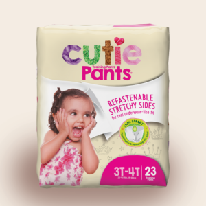 Cuties Girl Training Pants, 3T-4T, 32-40 lbs, Case of 92