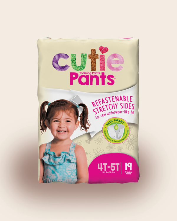 Cuties Girl Training Pants, 4T-5T, 38+ lbs, Case of 76