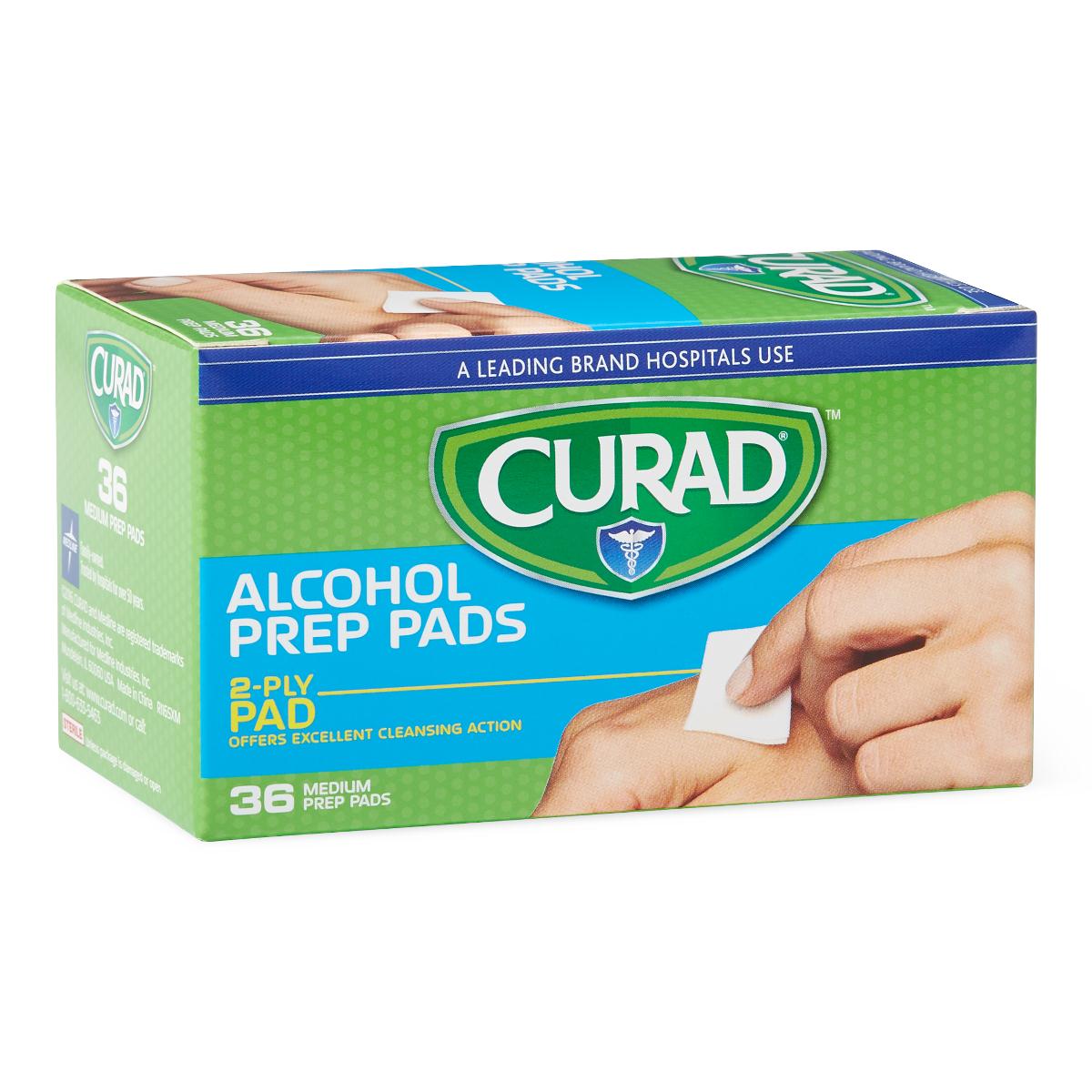 CURAD Medium 2-Ply Sterile Alcohol Prep Pads,Medium Case of 30