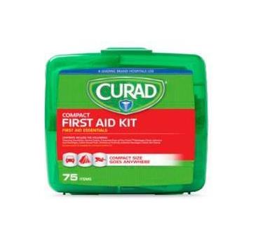 CURAD 75-Piece Compact First Aid Kit Case of 6