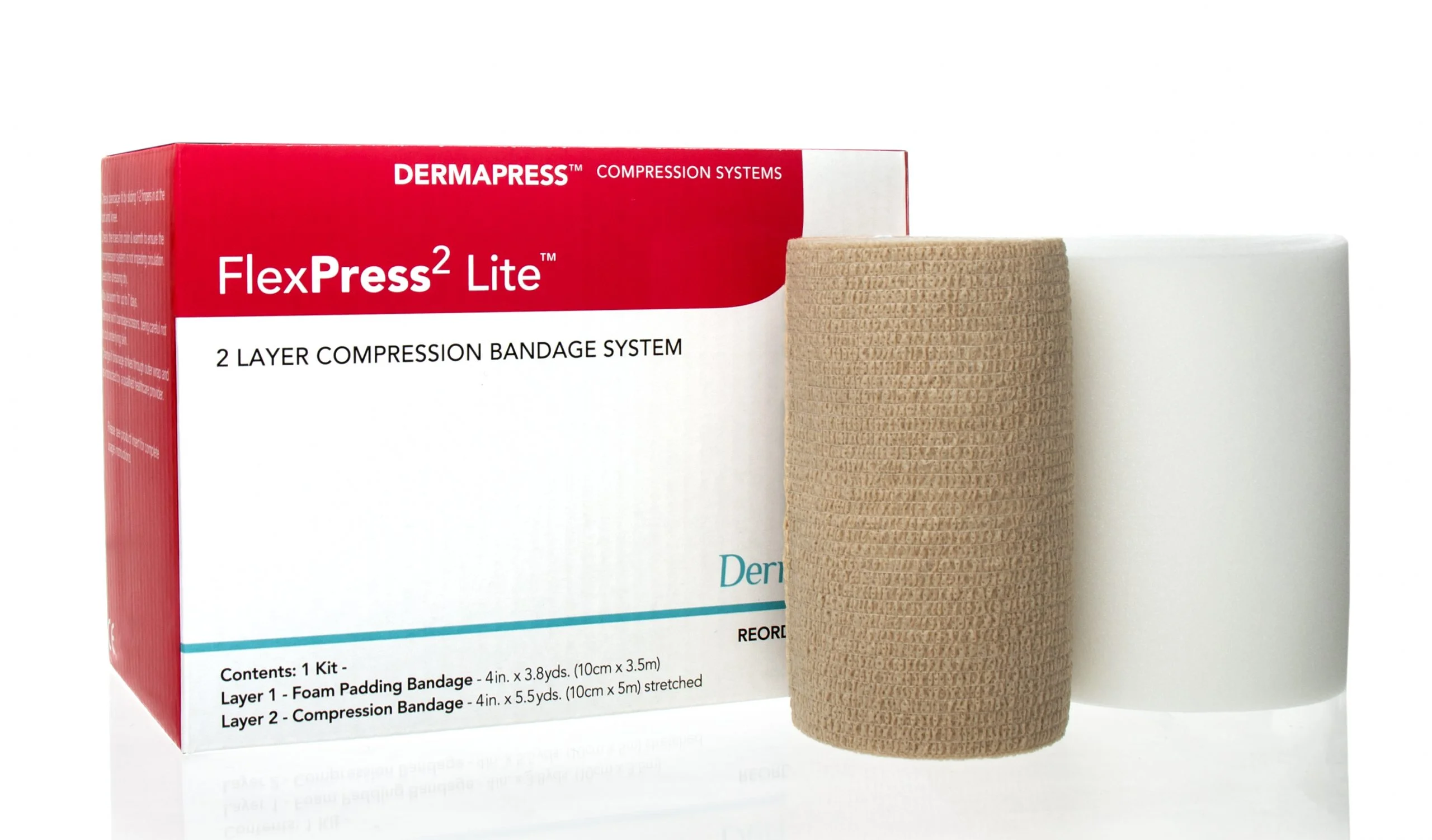FlexPress2 Lite, 2 Layer Compression Bandage System, Standard Compression Tape 1 FlexPress2 Lite, 2 Layer Compression Bandage System, Standard Compression Tape