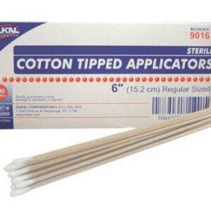 Dukal 6" Cotton-Tip Applicators, Sterile, 9016, Case of 1000