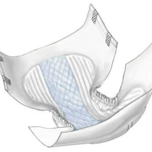 Wings Plus Quilted Adult Briefs, Tab Closure, Small, Heavy Absorbency, Case of 96