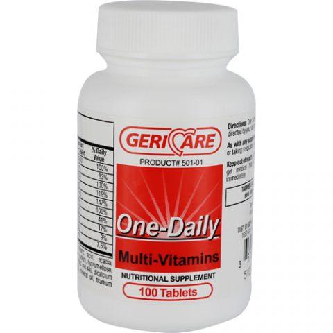 One-Daily Multi-Vitamin Tabs, Bottle of 100