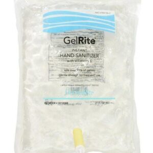 GelRite Hand Sanitizer Gel, 800mL Dispenser Refill Bag, Ethyl Alcohol with Vitamin E