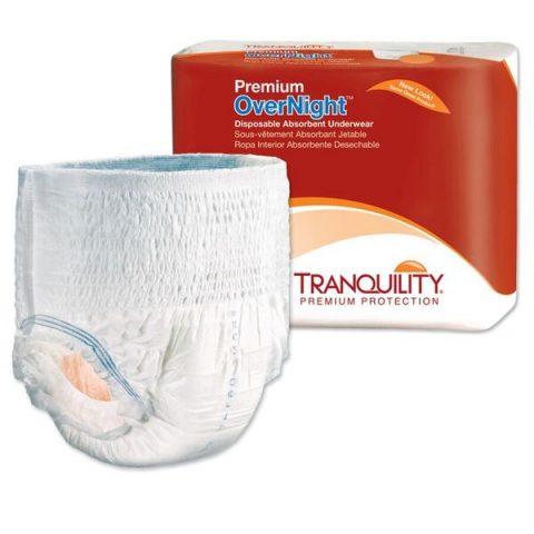 Tranquility Premium Overnight Disposable Underwear, Large, Heavy Absorbency, 2116, Case of 64