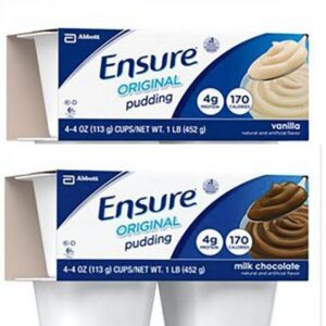 Ensure Pudding Vanilla/Chocolate Combo, 4oz Cups, Case of 48