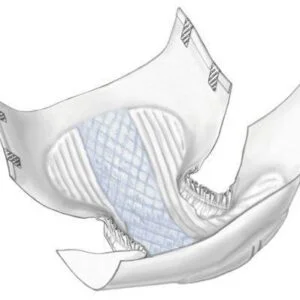 Wings Plus Quilted Adult Briefs, Tab Closure, Large, Heavy Absorbency, Pack of 18