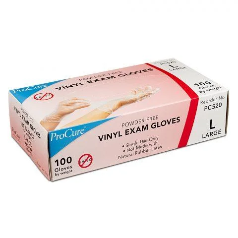 ProCure Vinyl Exam Glove, Large, NonSterile, Standard Cuff Length, Case of 1000 1 ProCure Vinyl Exam Glove, Large, NonSterile, Standard Cuff Length, Case of 1000