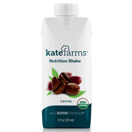 Kate Farms Nutrition Shake, Coffee Flavor, 11 oz. Carton, Case of 12