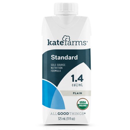 Kate Farms Standard 1.4 Tube Feeding Formula, Unflavored, 11 oz. Carton, Case of 12
