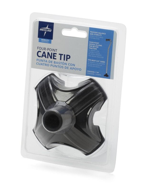 Cane Replacement Tips,Black Case of 4