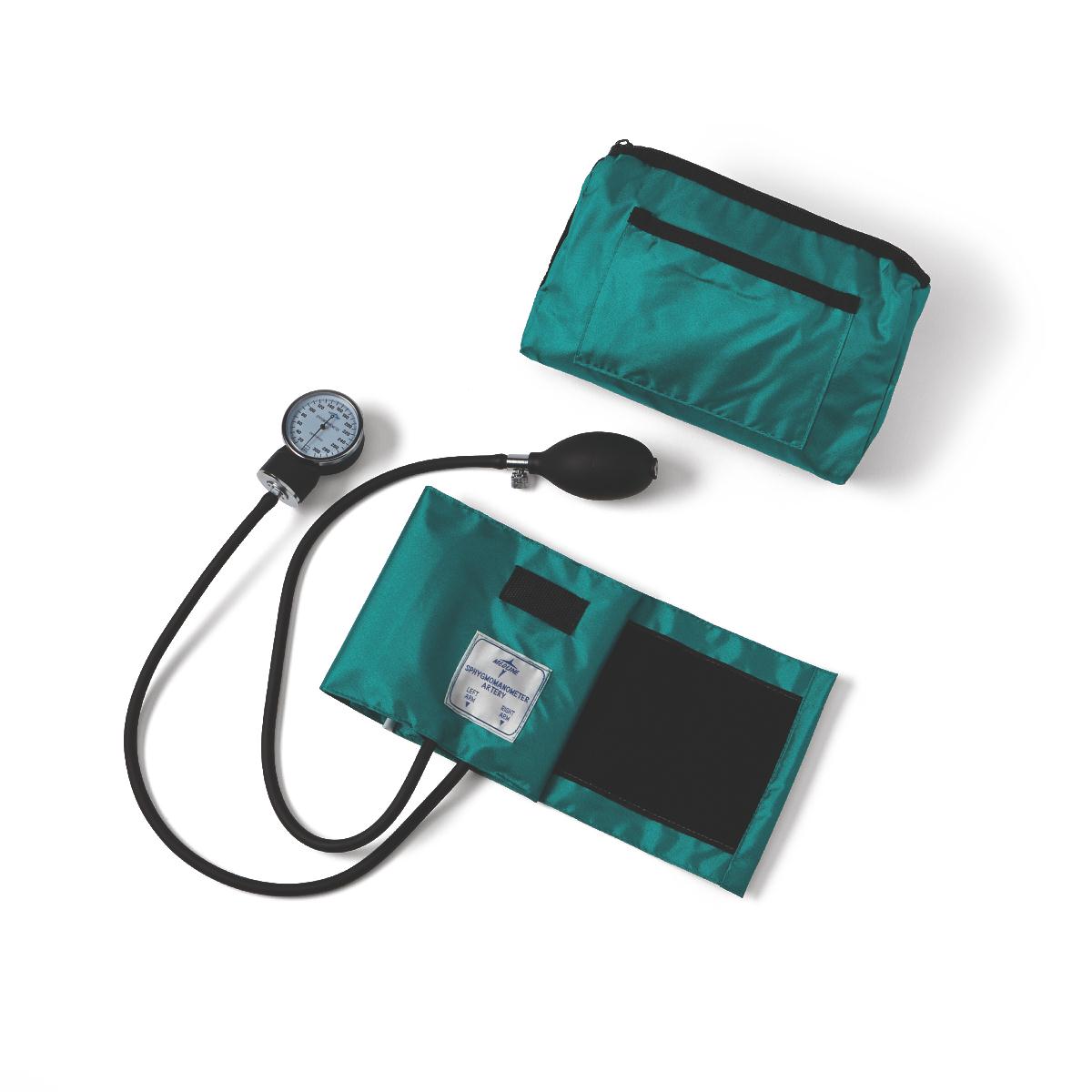 Compli-Mates Handheld Aneroid Sphygmomanometer with Nylon Case, Teal, Adult