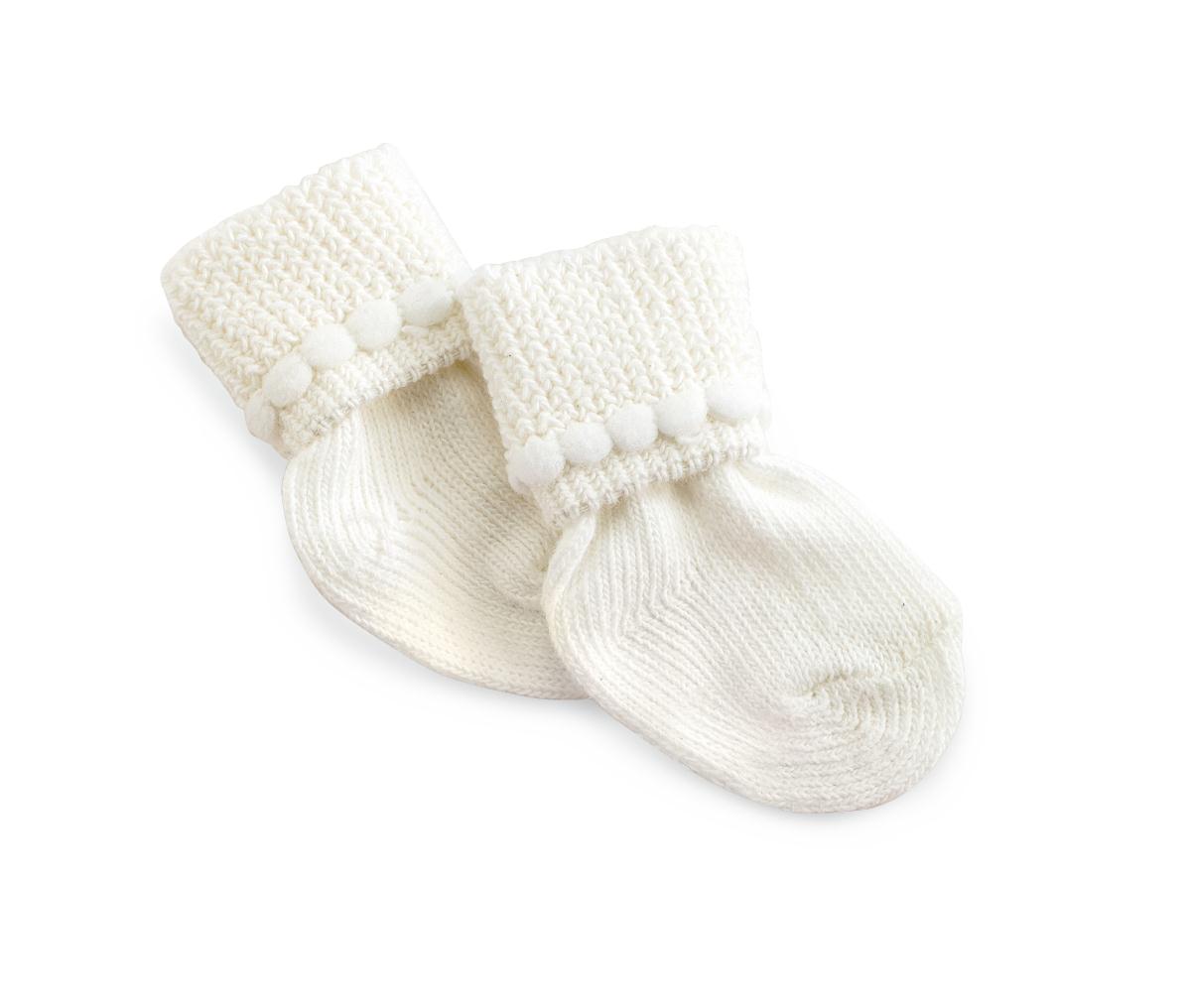 Infant Booties,White 1 Infant Booties,White