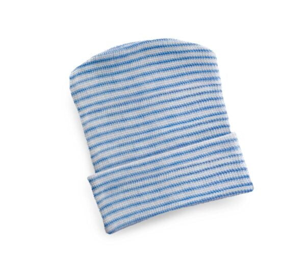 Infant Head Warmers,Blue Stripe Pack of 50