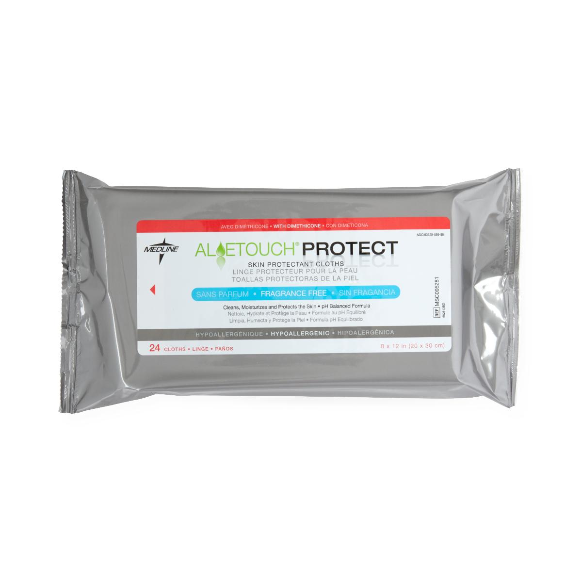 Aloetouch PROTECT Dimethicone Skin Protectant Wipes Case of 24