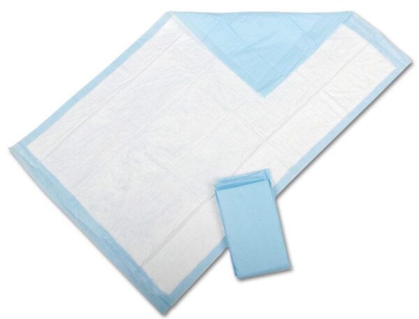 Disposable Fluff Underpads, Blue, 30"x 30", Case of 90