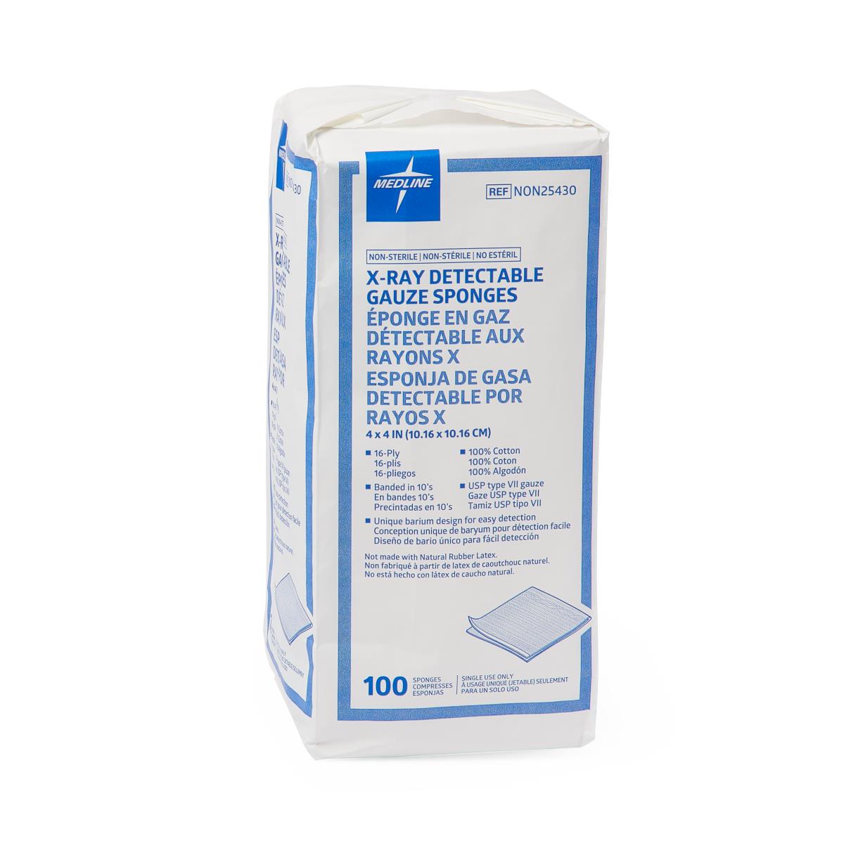 Nonsterile X-Ray Detectable Gauze Sponges Case of 2000