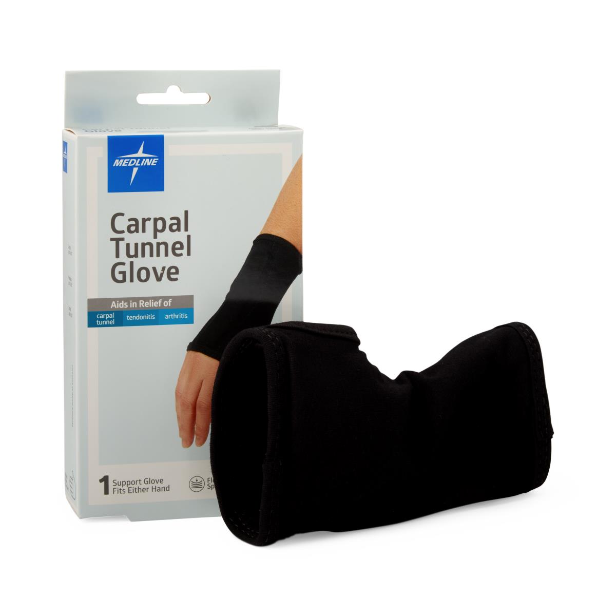 Carpal Tunnel Gloves, Black, Size M