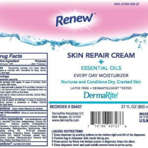 Renew Skin Repair, Skin Protectant Cream, Scented, 800 mL Dispenser Refill Bag