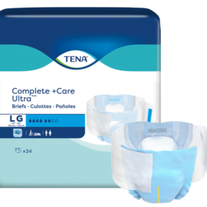 TENA Complete +Care Ultra Incontinence Brief, Moderate Absorbency, Large, 69972, Pack of 24