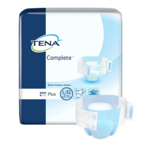 TENA Complete Incontinence Brief, Moderate Absorbency, Large, 67330, Case of 72