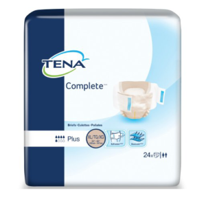 TENA Complete Incontinence Brief, Moderate Absorbency, X-Large, 67340, Case of 72