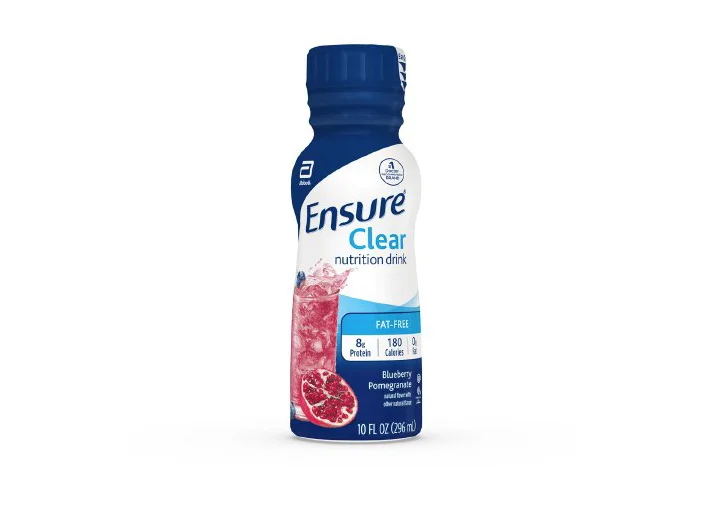 Ensure Clear Blueberry Pomegranate Flavor Oral Protein Supplement, 10 oz Ensure Clear Blueberry Pomegranate Flavor Oral Protein Supplement, 10 oz. Bottle, Pack of 4