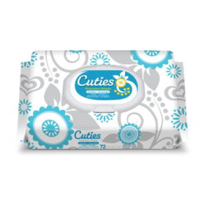 Cuties Quilted Baby Wipes, Soft Pack, Sensitive Skin, Unscented, Case of 864