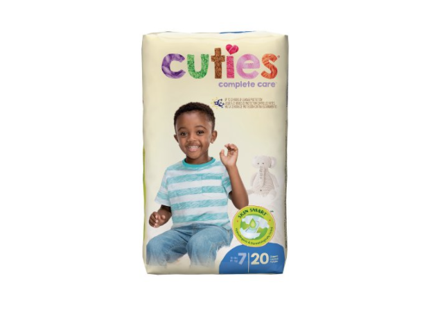 Cuties Baby Diapers, Size 7, Heavy Absorbency, Case of 80